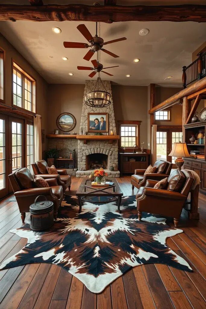Cowhide Rugs for Rustic Charm