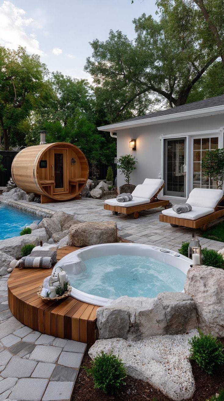 20. Get Pampered in Our Outdoor Spa Hot Tub, Sauna, and Plunge Pool - photo 4