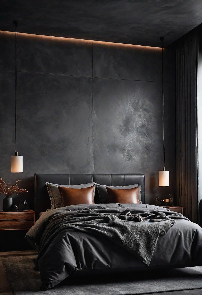 34. Masculine Bedroom Ideas in Slate Grey