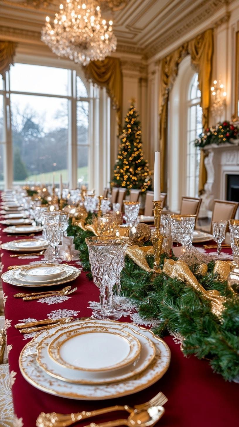 10. Elegant Dining Room with Gold-Trimmed China - photo 2