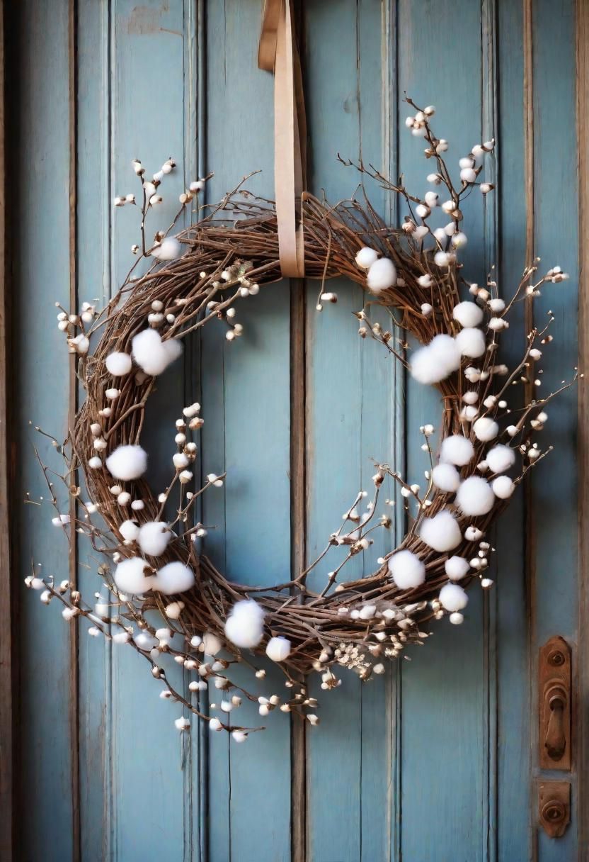 3. Neutral Twig and Cotton Wreath