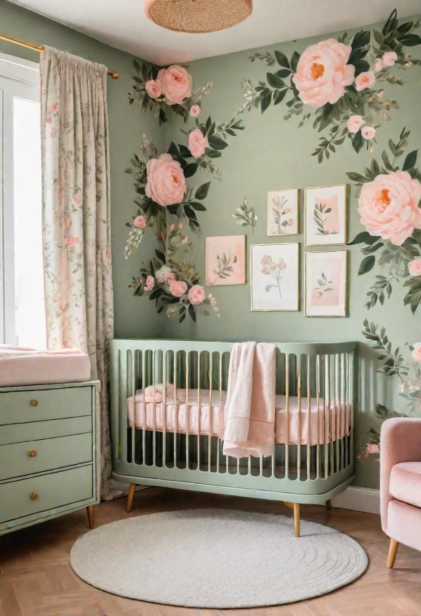 1. Floral Accent Wall Inspiration