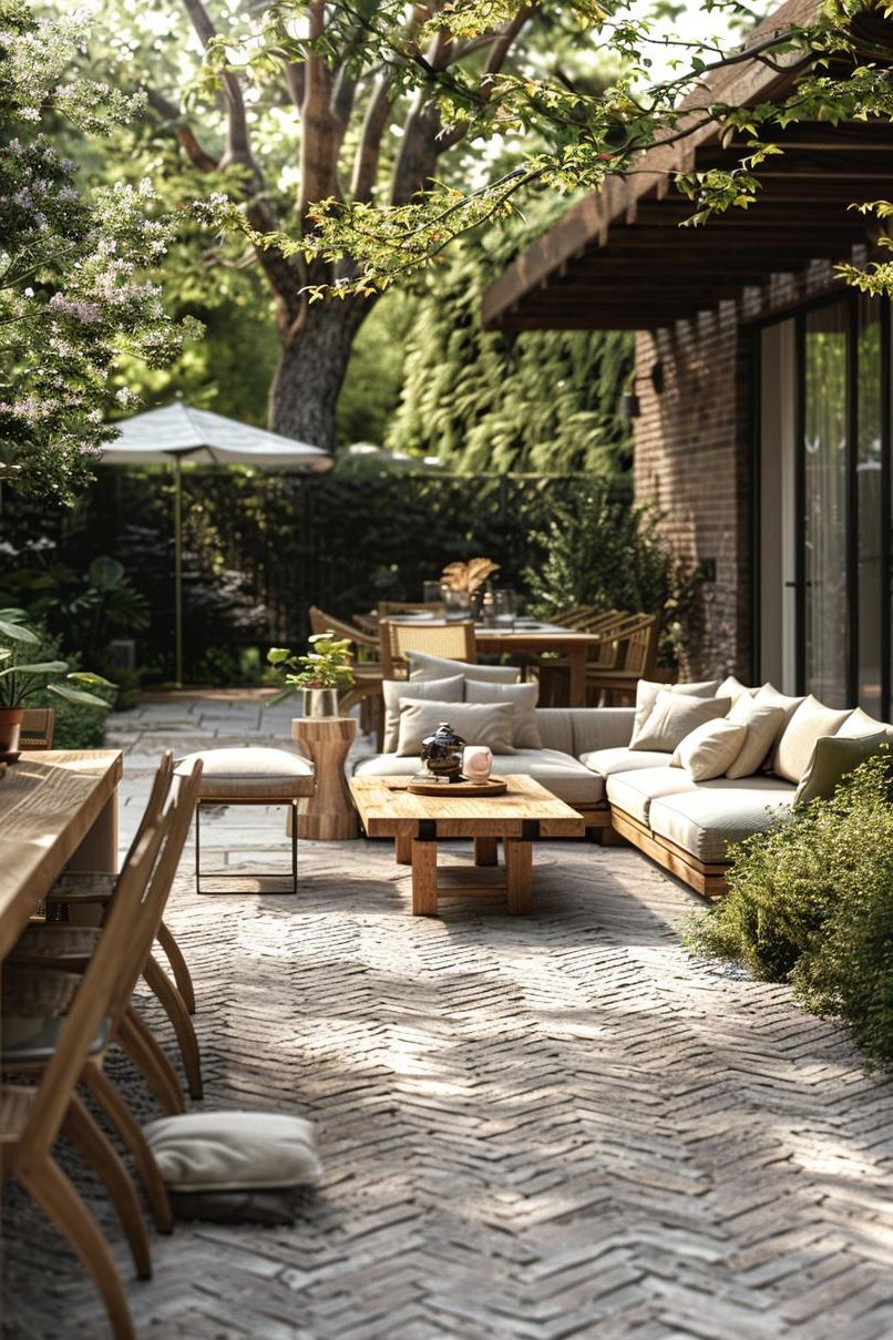 3. Elegant Herringbone Concrete Patio - photo 2