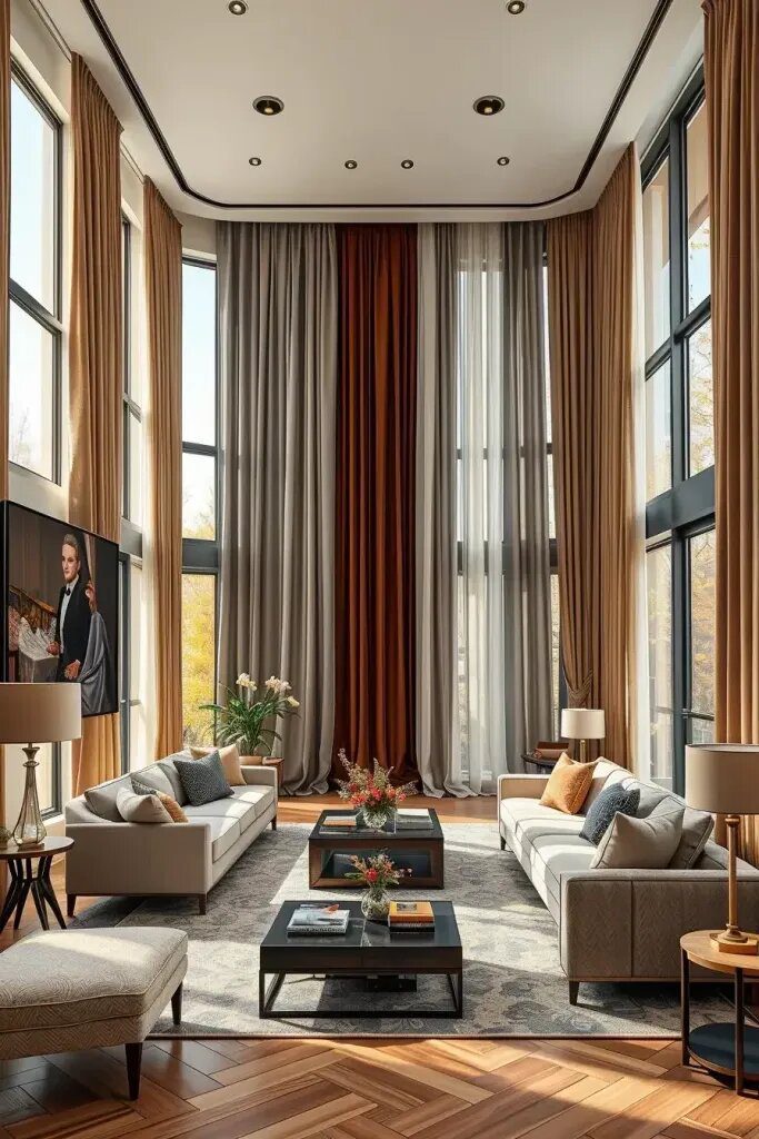 Pamper Your Long Windows with Luxurious Curtains and Drapery