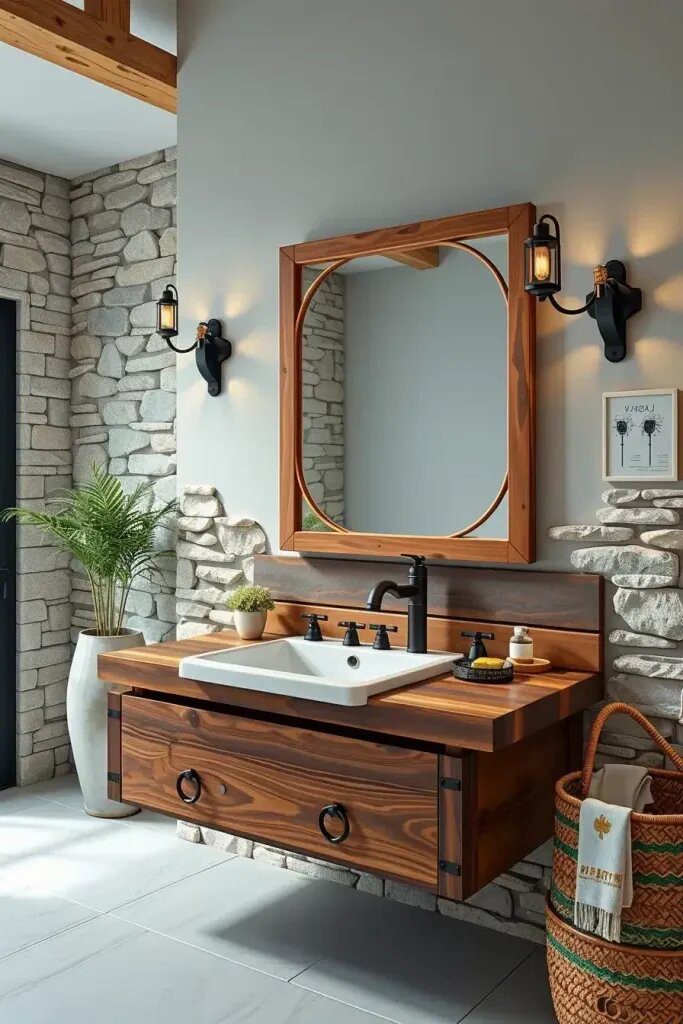 Farmhouse Sinks in Modern Bathrooms