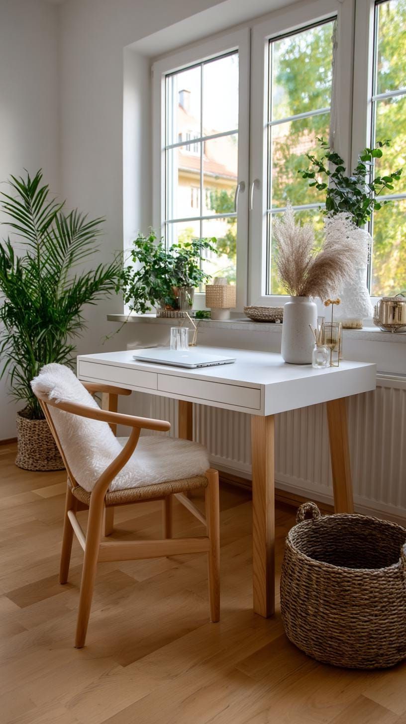 3. Cozy Scandinavian Home Office with Lots of Sunlight - photo 2