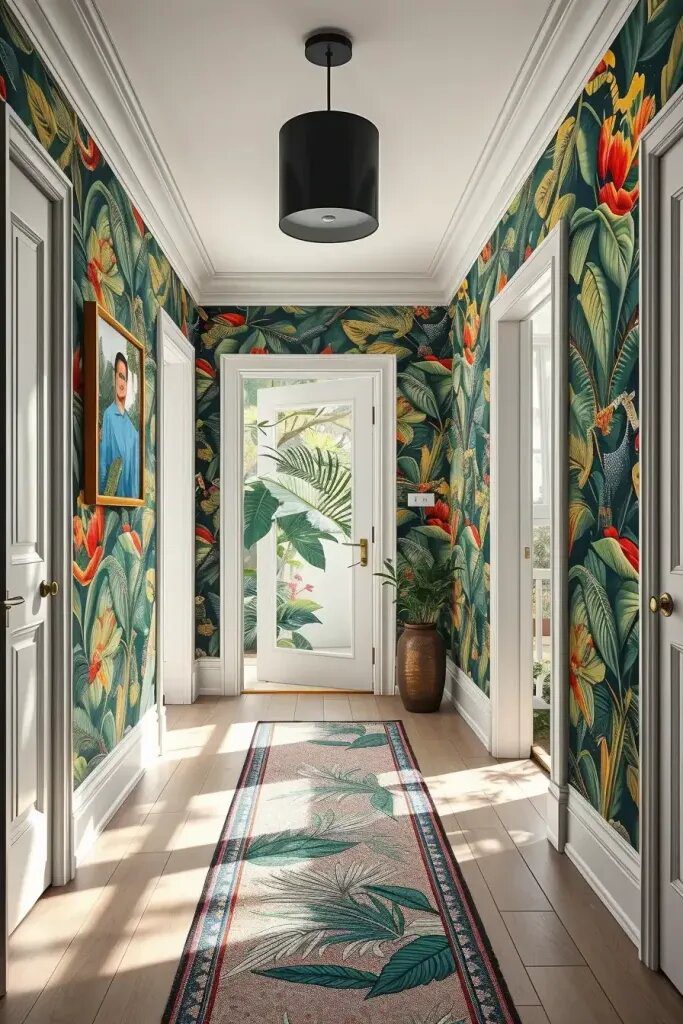 Bold Wallpaper Patterns to Define a Hallway - photo 2