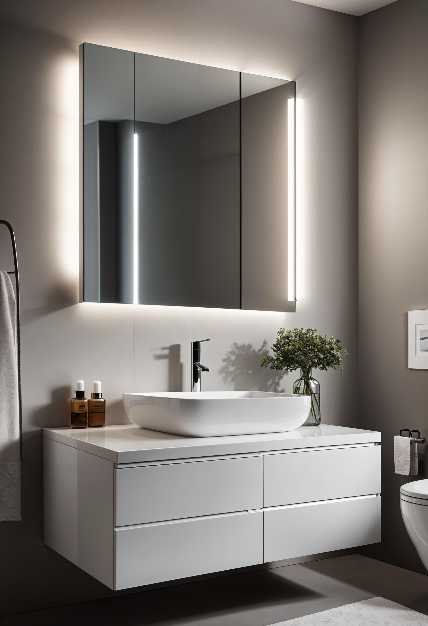 3. Modern Minimalist Bathroom Vanity Design - photo 3