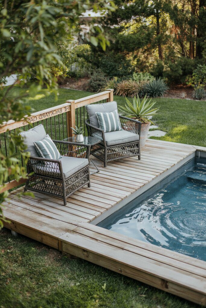 2. Compact Rectangle Deck for Small Yards