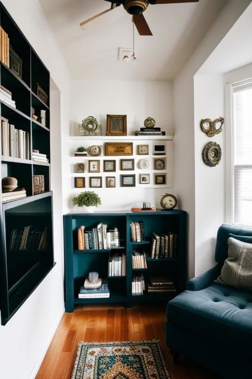 10. Bookshelves as Display Storage