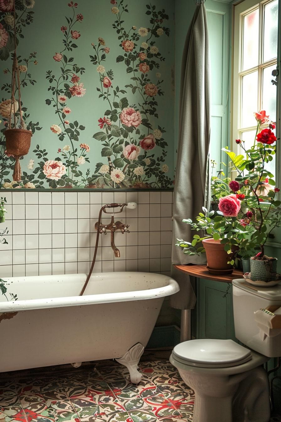 10. Floral Tile Patterns for a Garden Feel