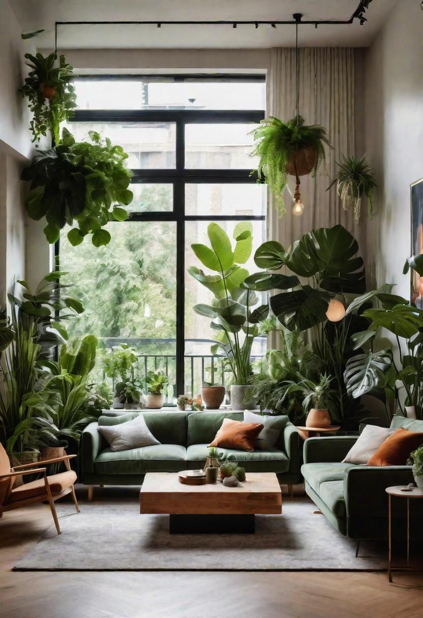 24. Sustainable Urban Jungle Living Rooms