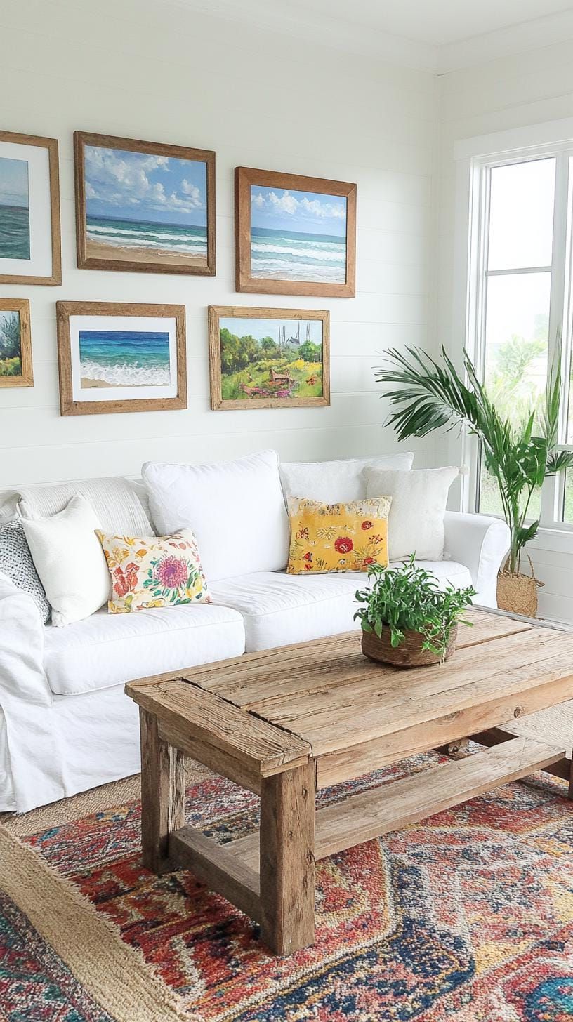 4. Gallery Wall with Reclaimed Wood Frames - photo 3