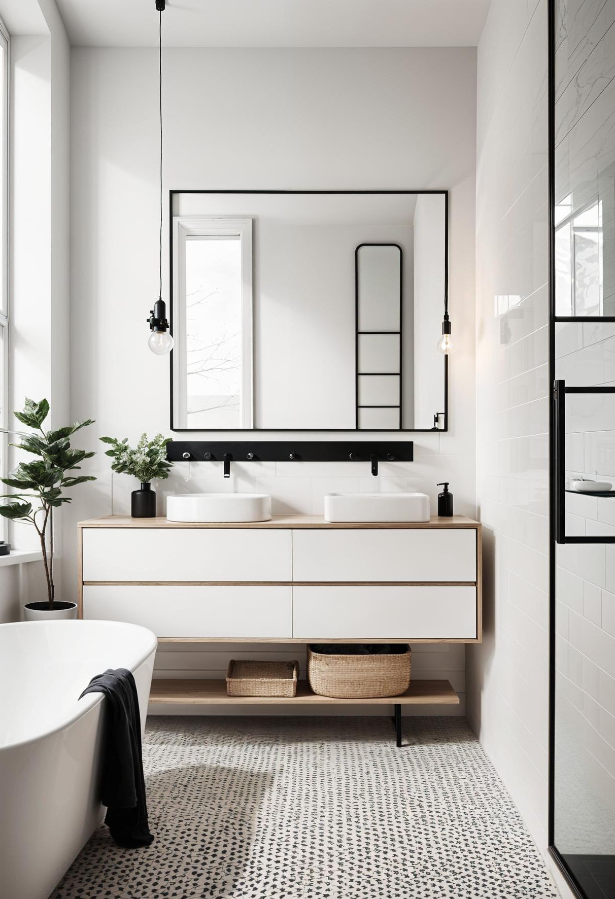 4. Minimalist Scandinavian Bathroom Style