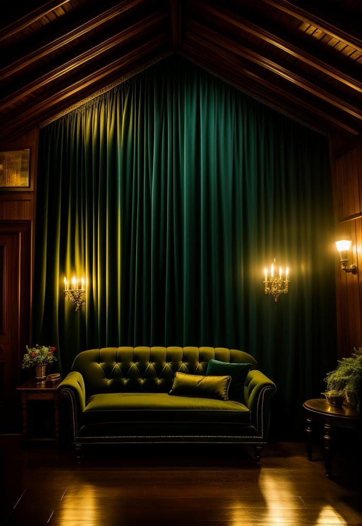 14. Dark Green She Shed with Moody Accent Lighting - photo 4