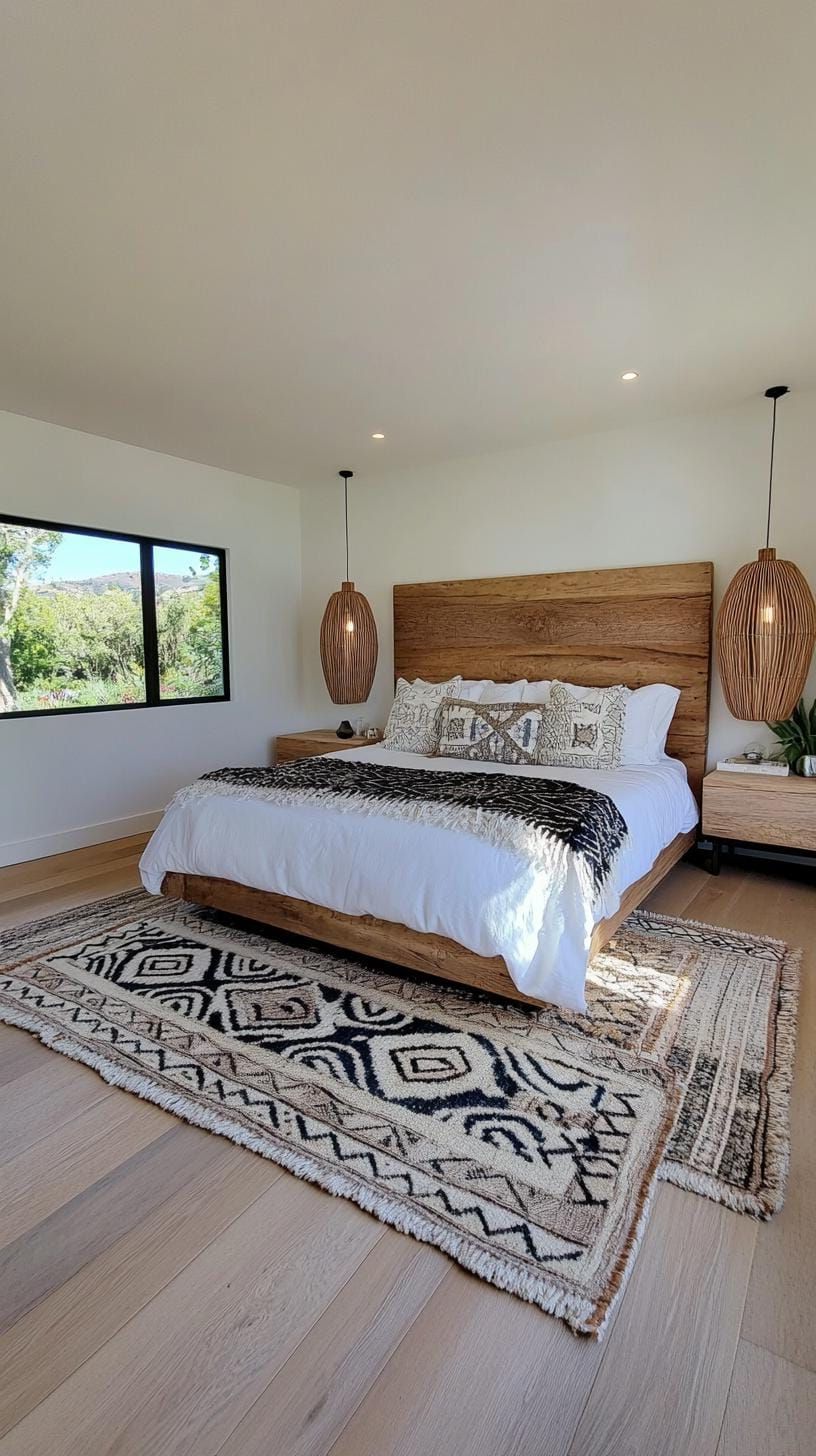 5. Layered Boho Rugs with Tribal Patterns - photo 2