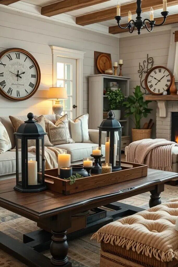 56. Style Candle Lanterns And Wood Trays