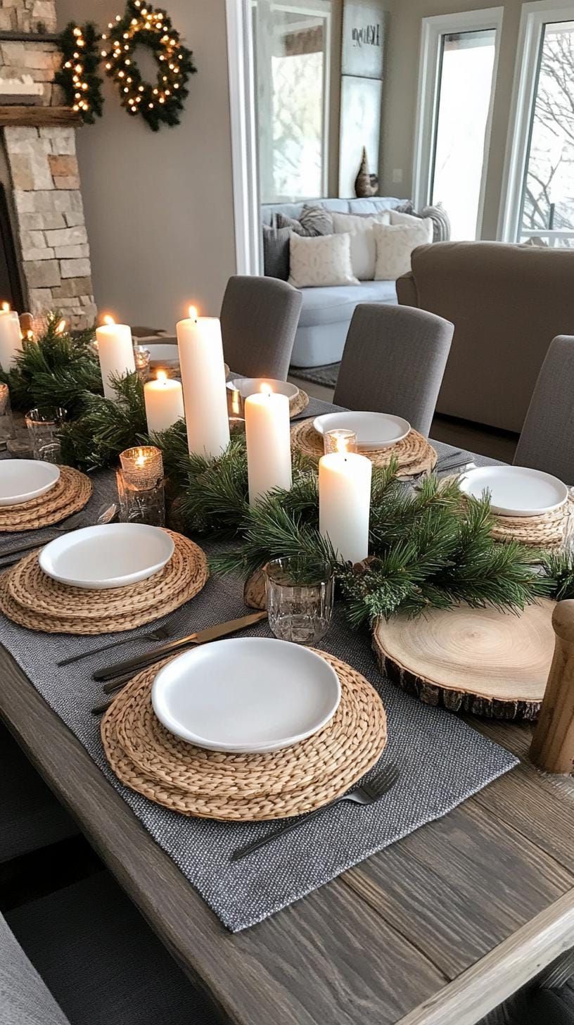 8. Gray and White Scandinavian Christmas Table - photo 2