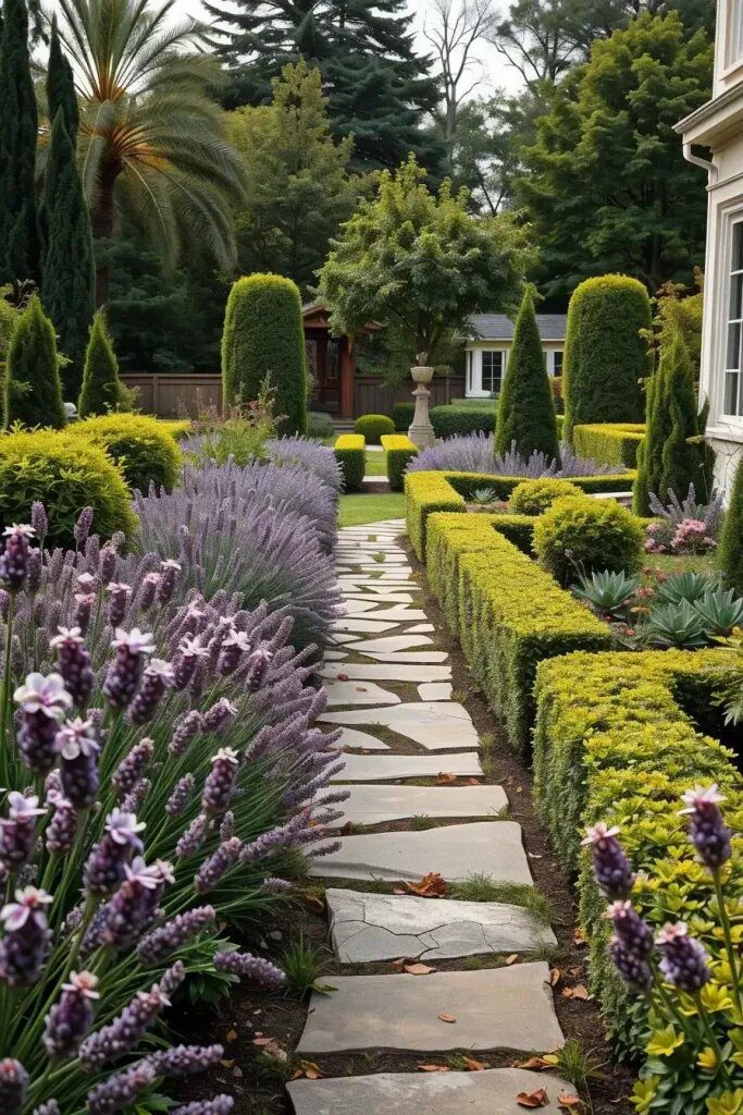 Manicured Symmetry in Botanical Borders