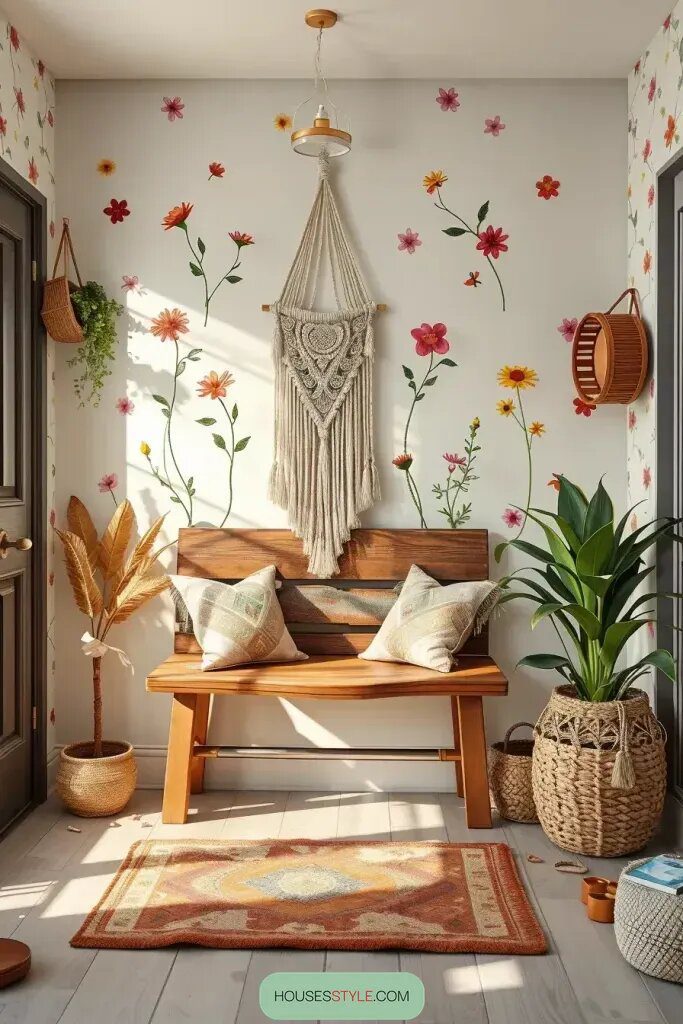 Boho Floral Patterns Painted by Hand