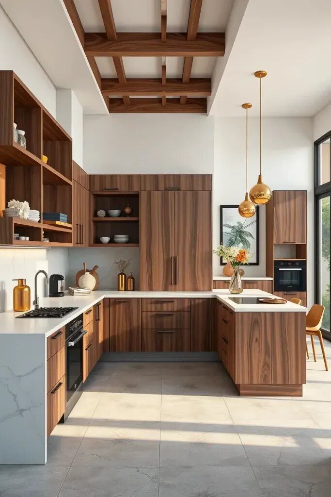 Walnut Cabinets for a Rich, Elegant Finish