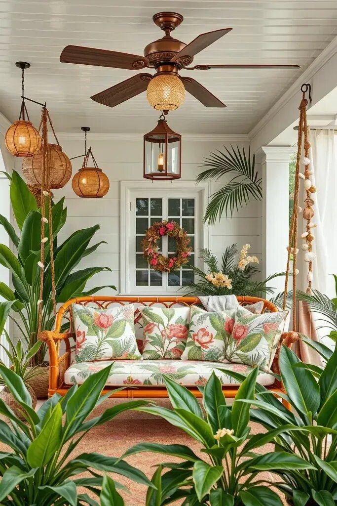 Tropical Swings With Bamboo Frames and Island Colors - photo 3