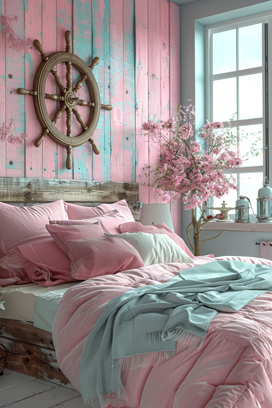 3. Coastal Pink Beach Shack Style