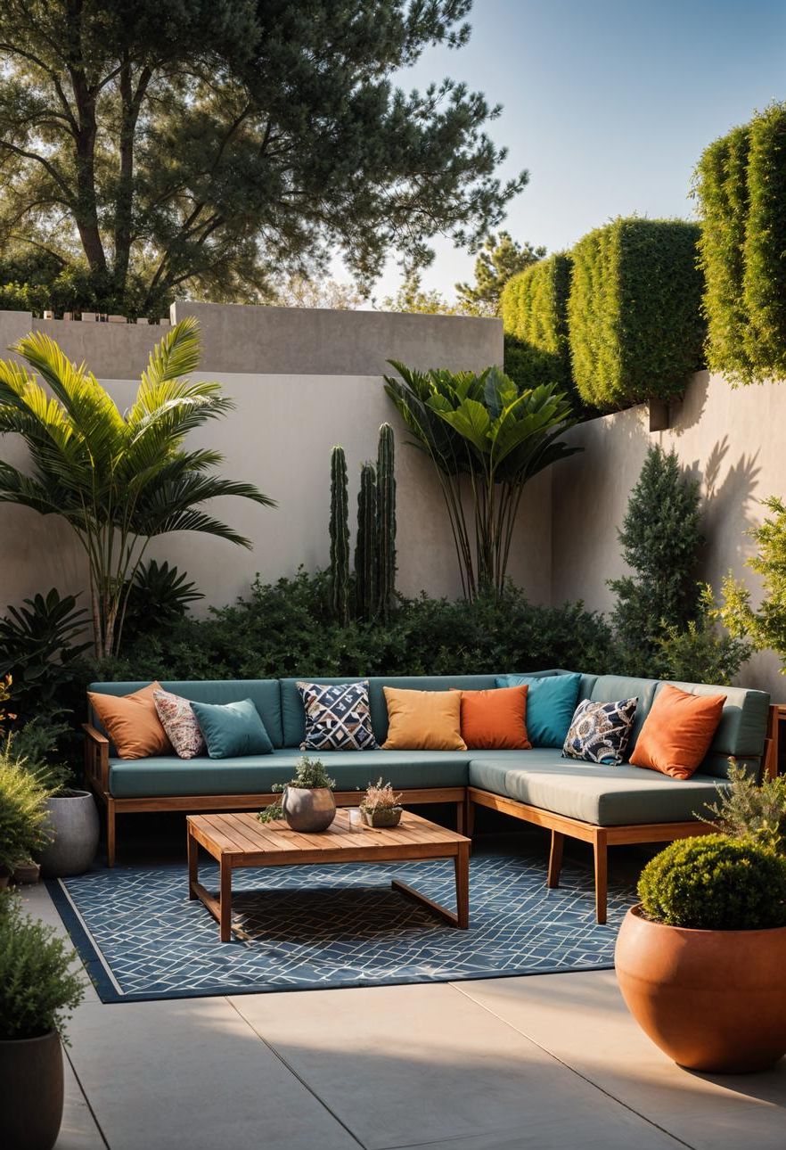 8. Bold Modern Geometric Patio