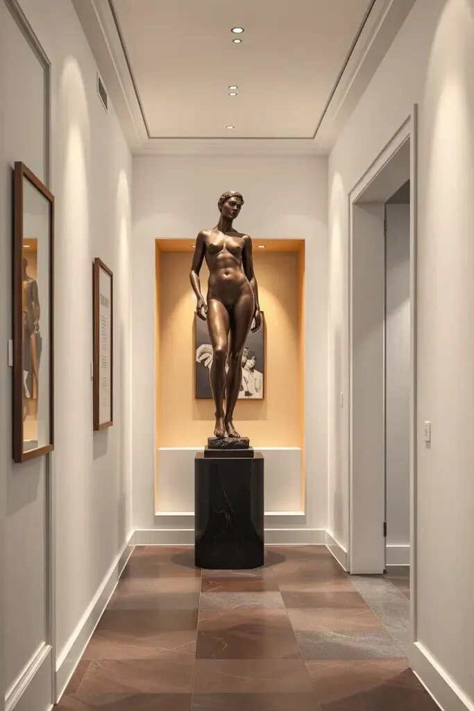Statues and Figurines as Hallway Accents