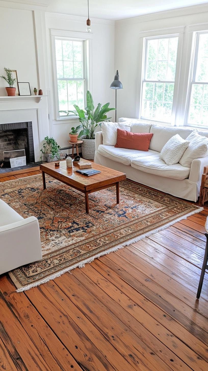 21. Antique Rugs Layered Over Timber Floors - photo 2