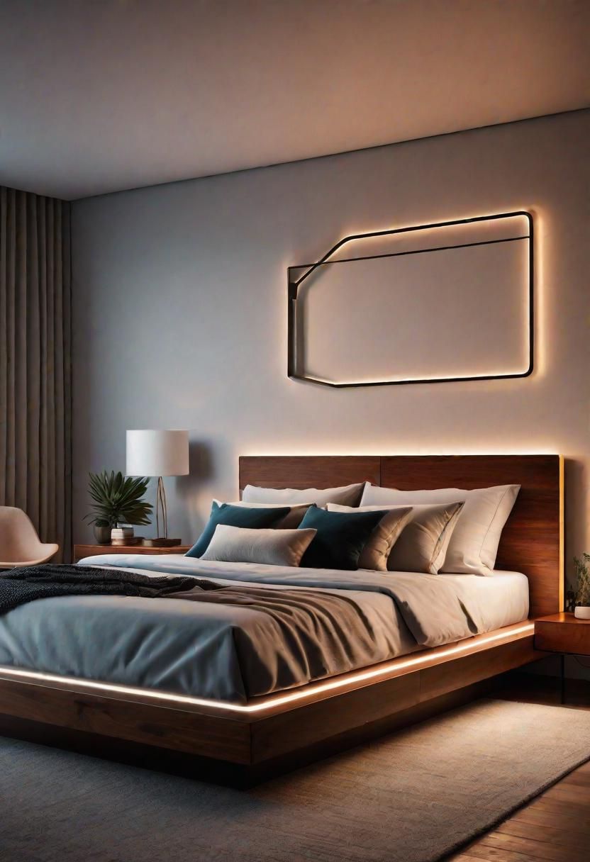 12. Platform Beds with Underlit Glow