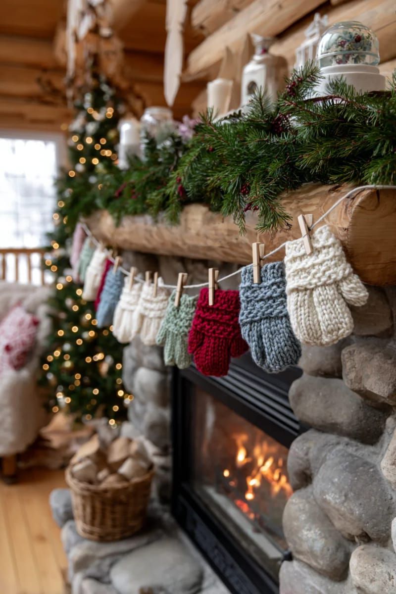 17. Mini Mitten Bunting for Window Panes - photo 2