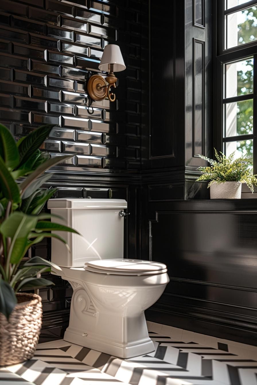 16. Herringbone Tile Bathroom Style - photo 2
