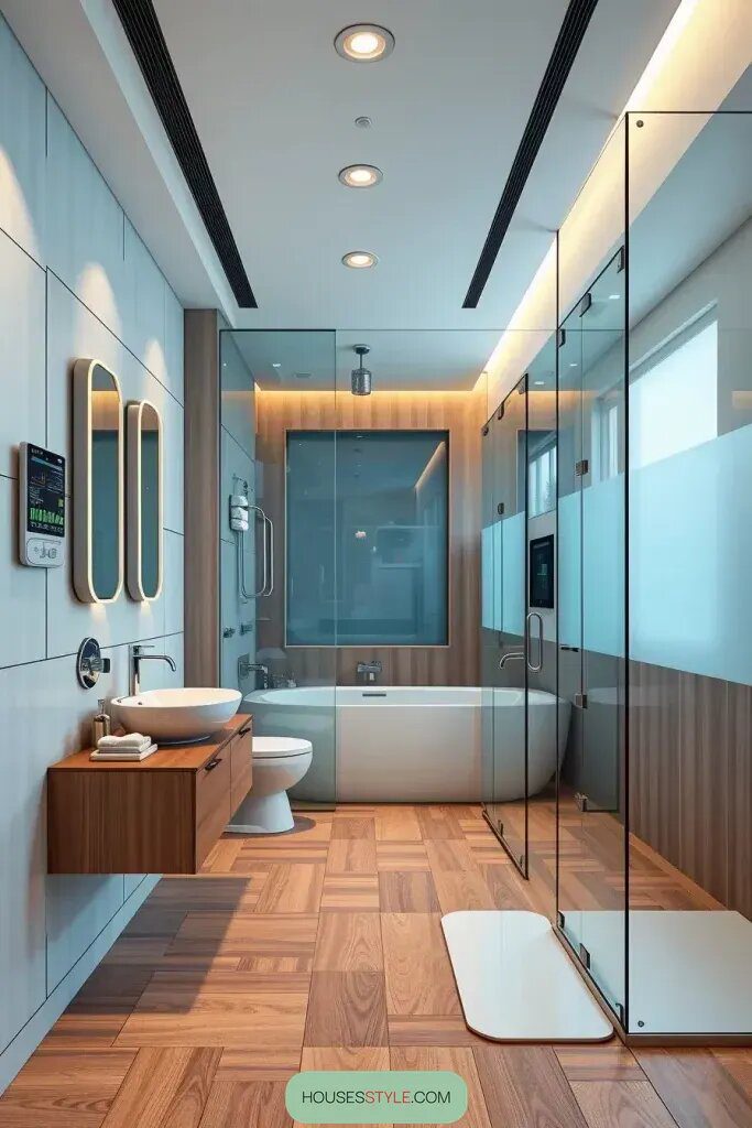 Using Smart Glass to Create See-Through Bathroom Walls