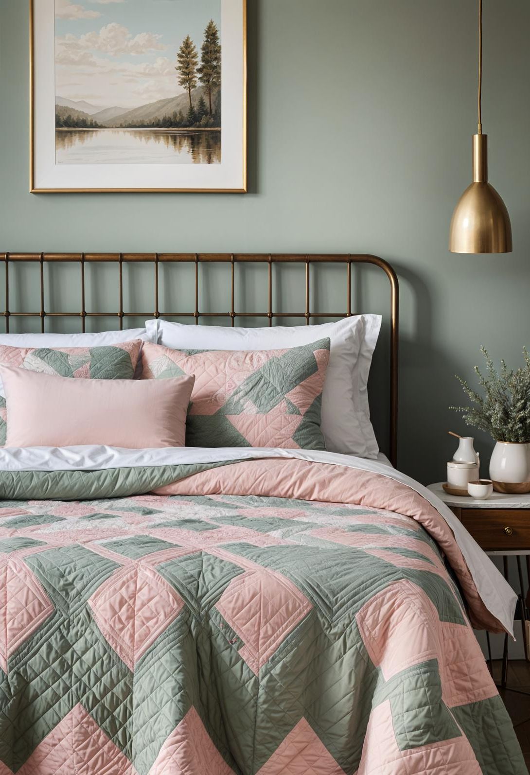 6. Vintage Quilt Bedding Style