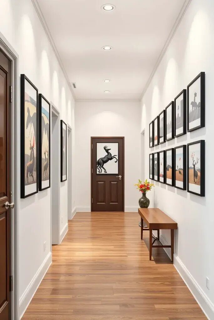 Gallery Wall Ideas for a Modern Hallway
