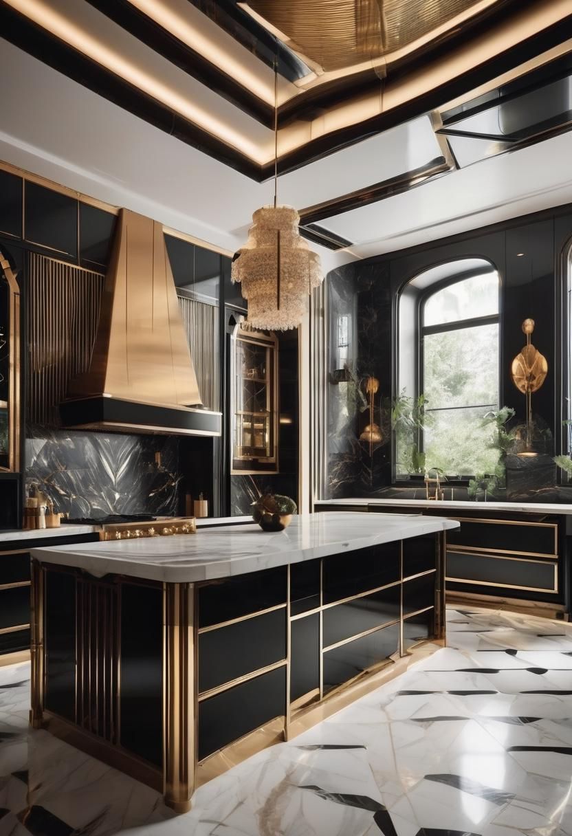 31. Geometric Art Deco Kitchen Trends - photo 3