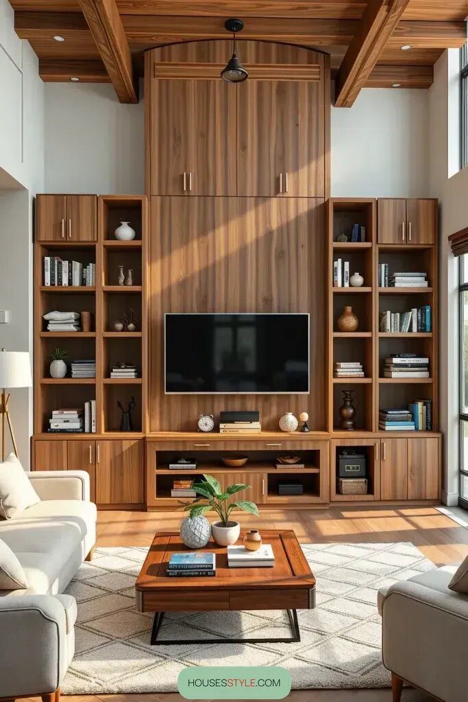 Entertainment Centers with Built-In Shelving - photo 2