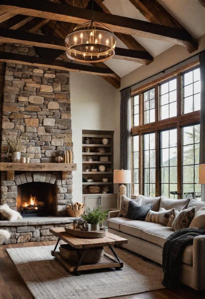 12. Rustic Farmhouse Living Room Inspiration