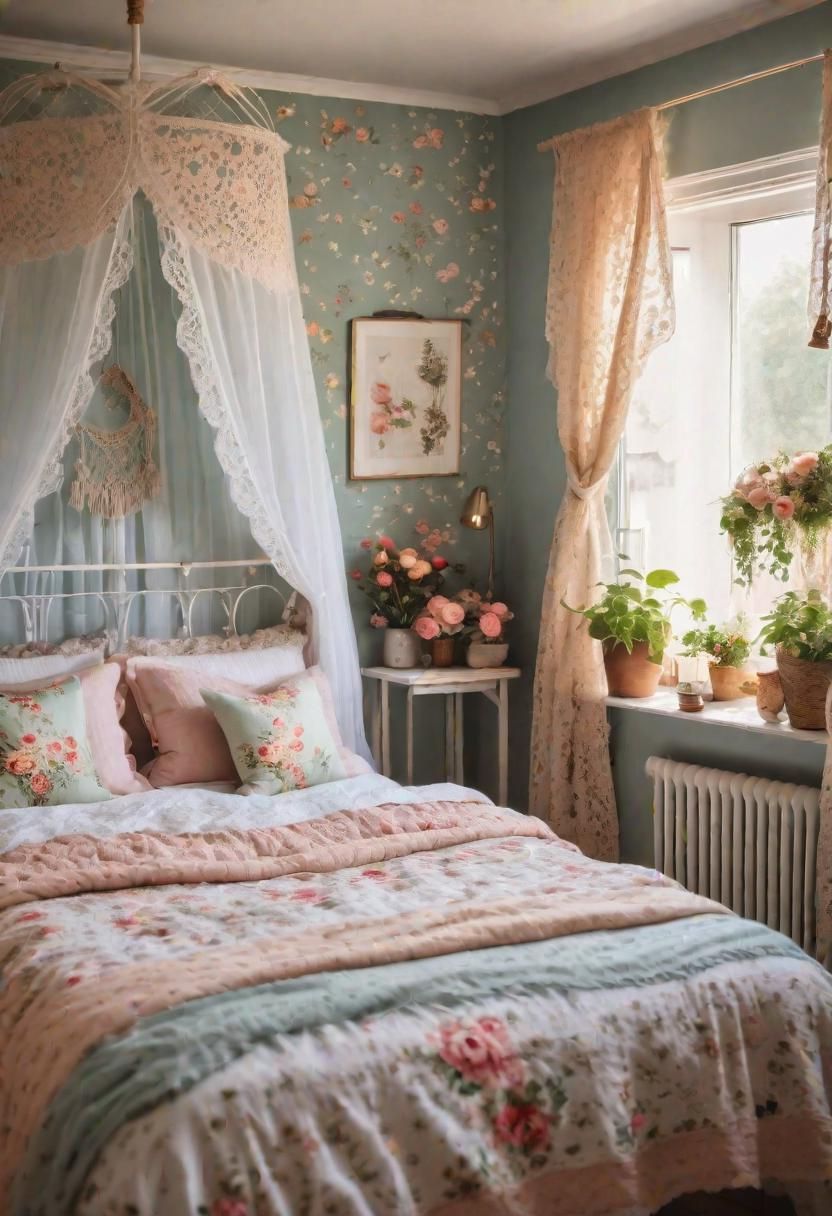 13. Charming Cottagecore Bedroom Style