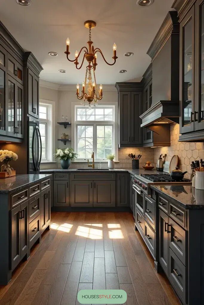 Dark Gray Cabinets for a Bold Look