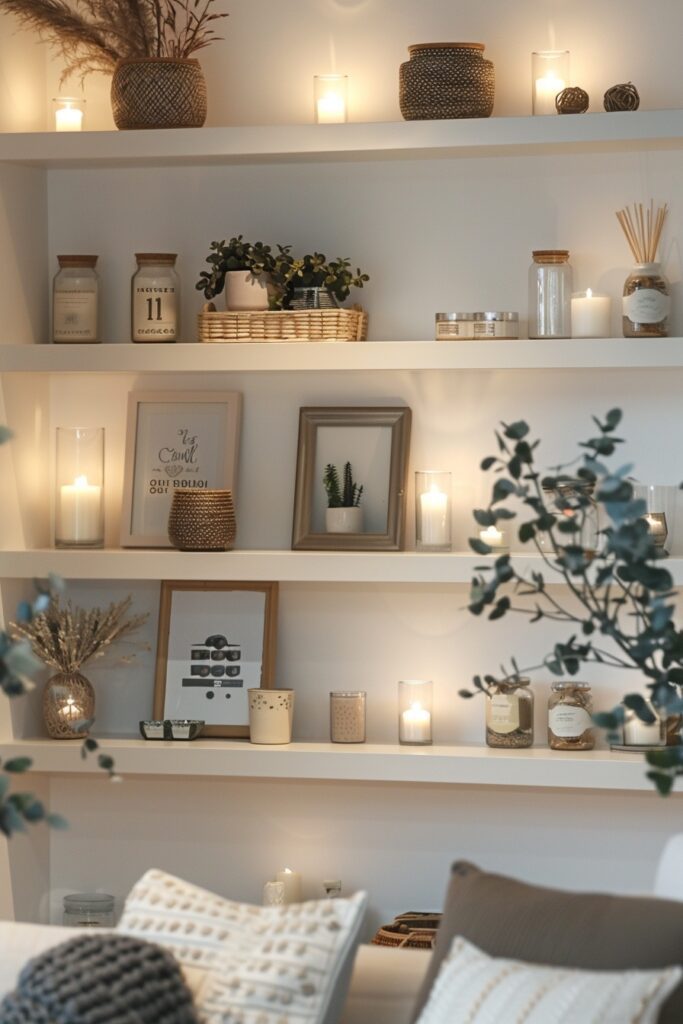 4. Floating Shelves for Display