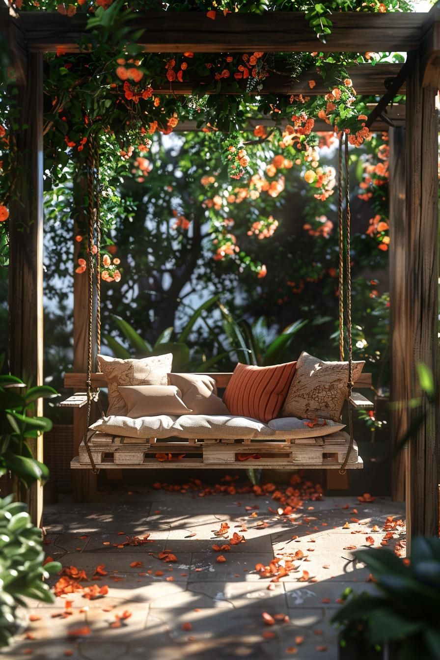 4. Pallet Swing Reading Corner - photo 2