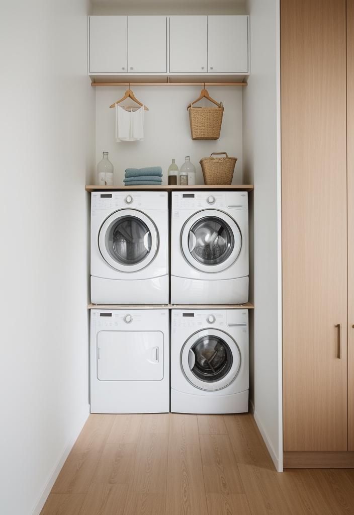 16. Scandinavian Minimalist Laundry Cabinets - photo 3