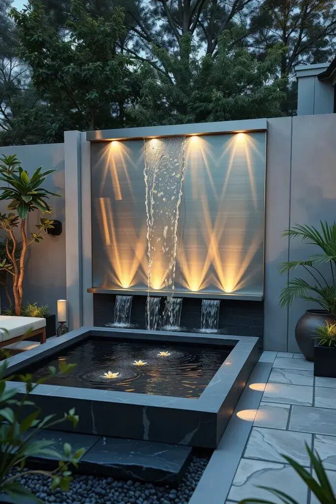 Minimalist Water Features With Luxe Style