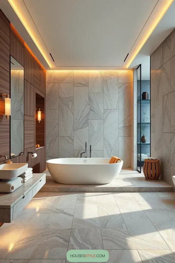 Sunken Bathtubs With a Hidden Entrance