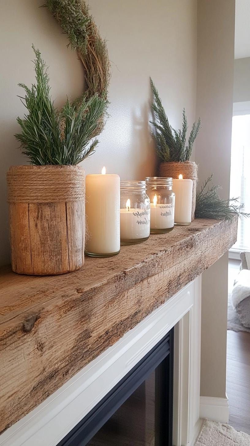 10. Sustainable Winter Mantle Decor Ideas - photo 2