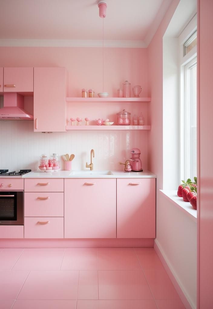 26. Strawberry Ice Cream Themed Wall Art