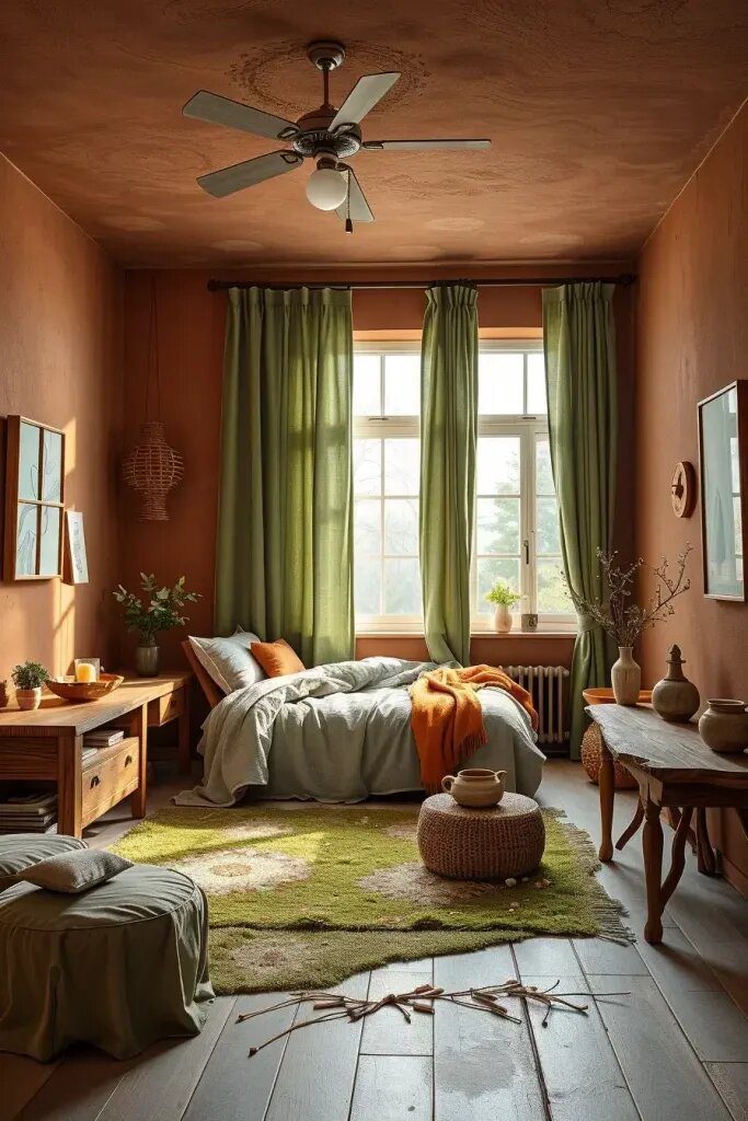 Muted Moss and Clay Bedroom Ideas - photo 3