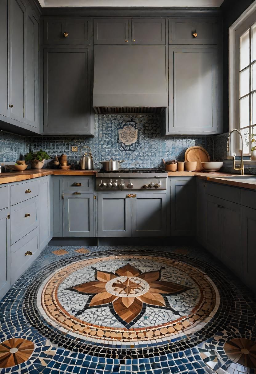28. Custom Mosaic Tile Flooring - photo 4